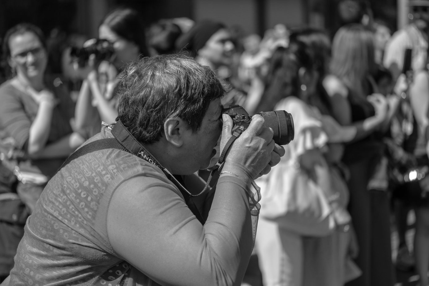 Photographe en action a la Zinneke Parade, Bruxelles (planche 020)