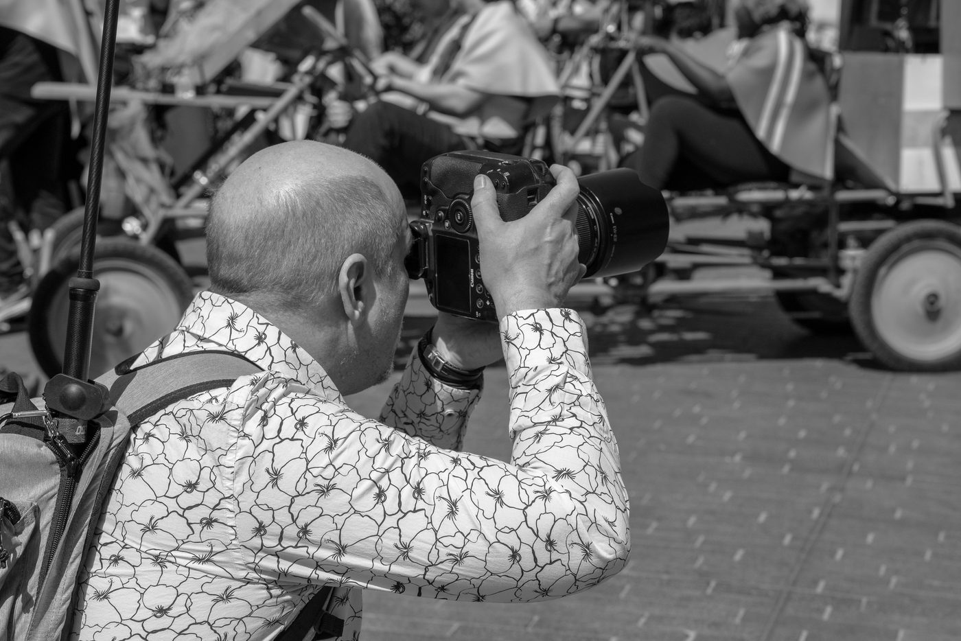 Photographe en action a la Zinneke Parade, Bruxelles (planche 028)