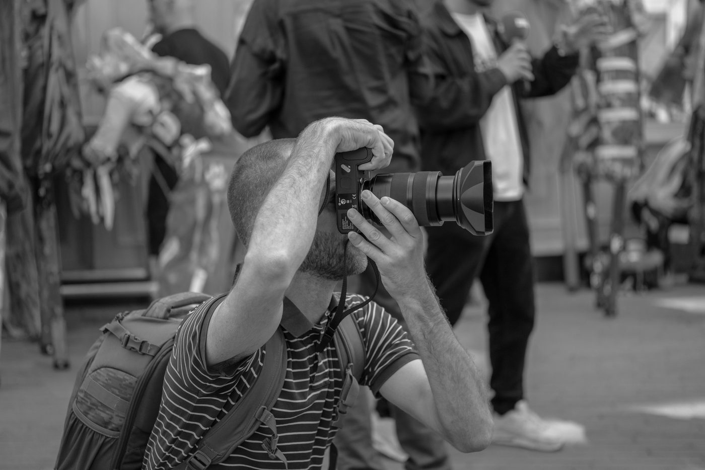 Photographe en action a la Zinneke Parade, Bruxelles (planche 053)