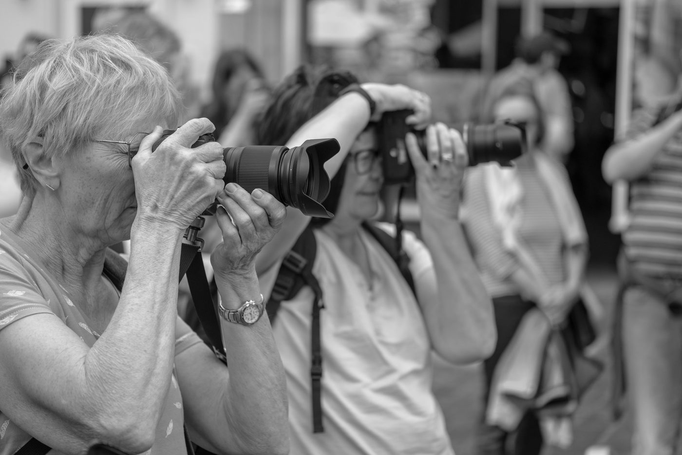 Photographe en action a la Zinneke Parade, Bruxelles (planche 070)